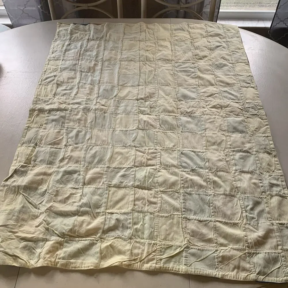 Vintage 70's Handmade Patchwork Quilt Crib Lap Polyester 38